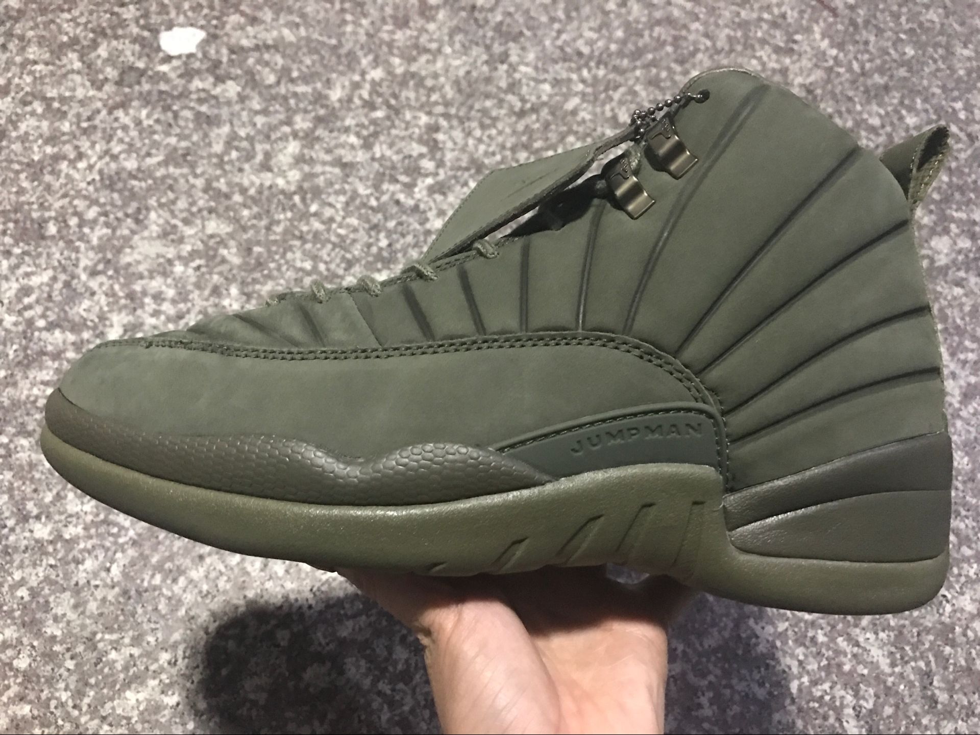 Men Air Jordan 12 Retro Army Green Shoes - Click Image to Close